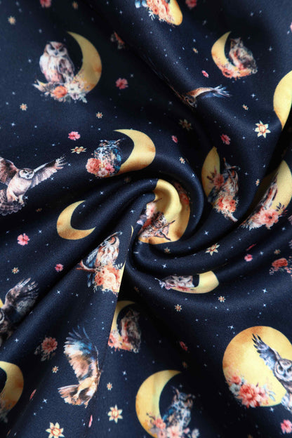 Amanda Navy Blue Night Owl Swing Dress