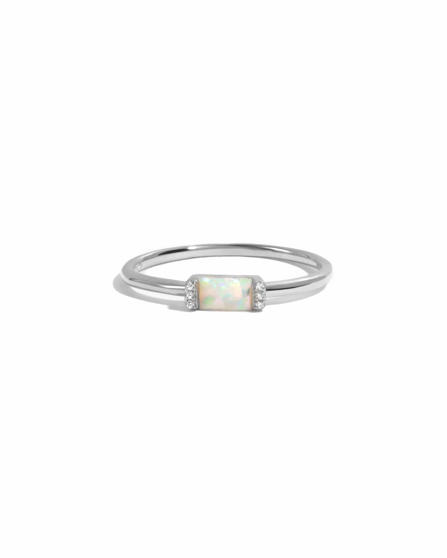 Opal Baguette Ring