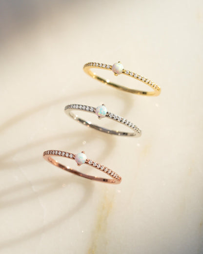 Solitaire Opal Ring