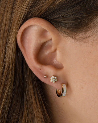 Opal Flower Studs