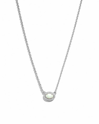 Opal Halo Necklace