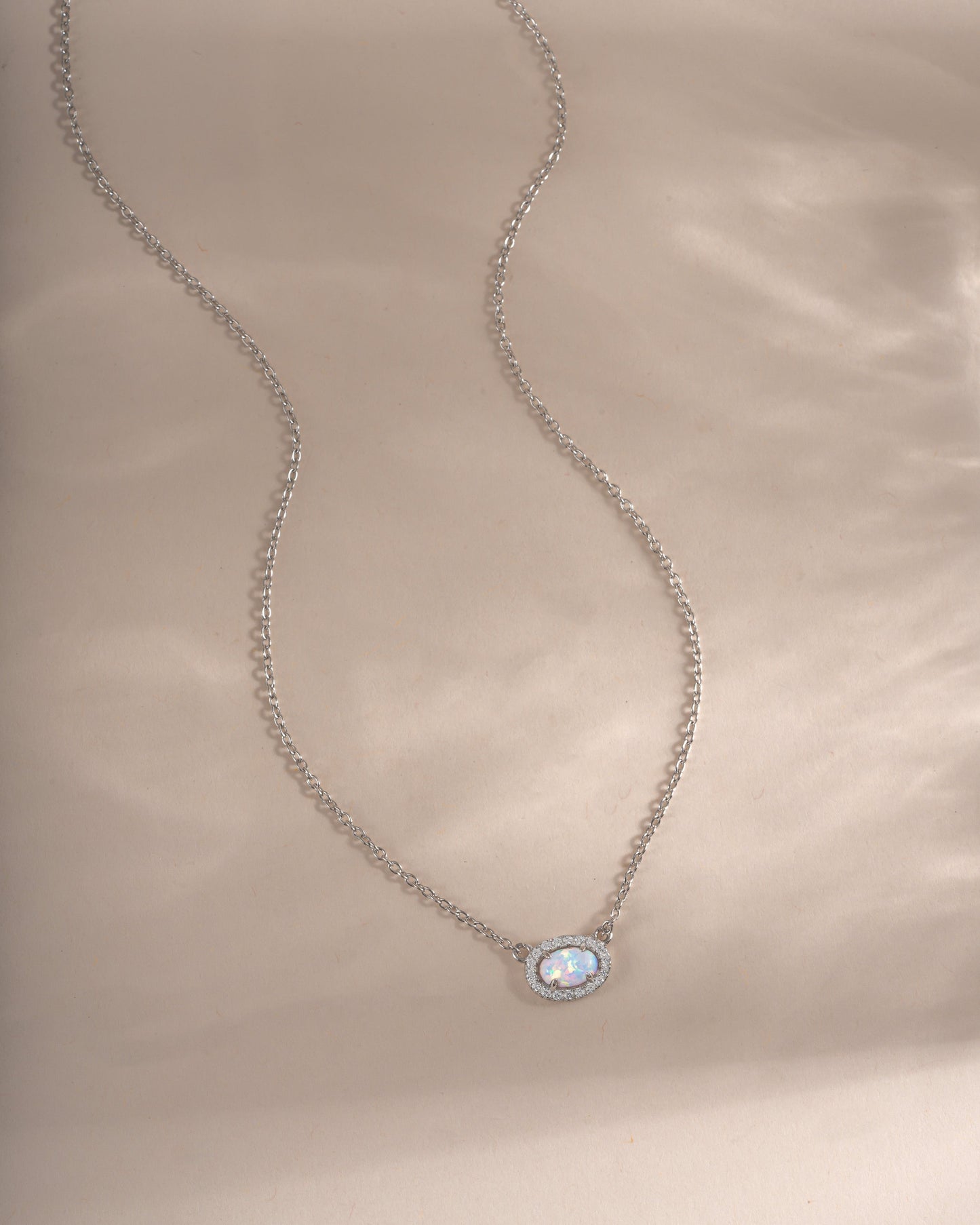 Opal Halo Necklace