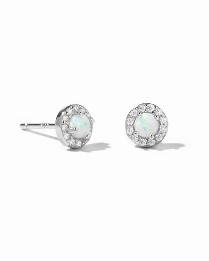 Opal Halo Studs