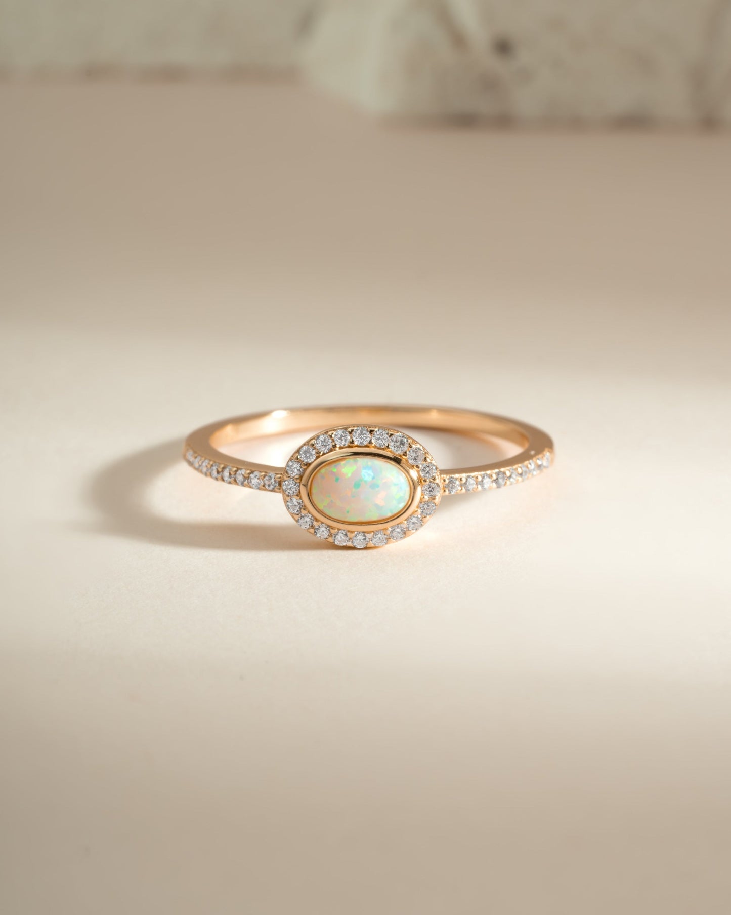 Opal Halo Ring
