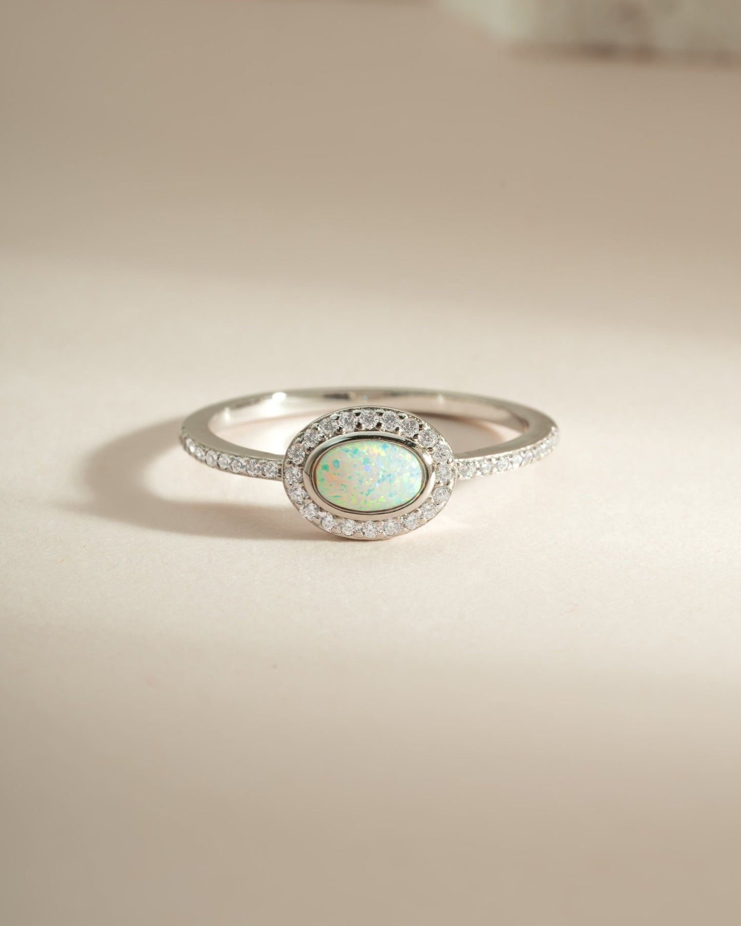 Opal Halo Ring