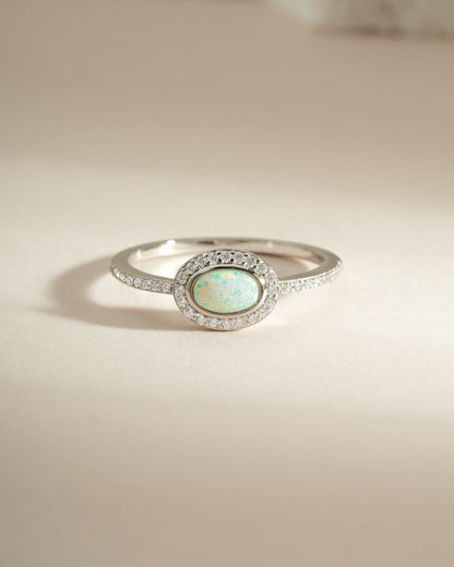 Opal Halo Ring
