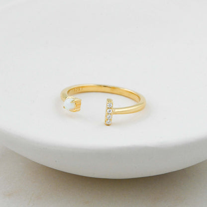 Open Cuff Opal Ring
