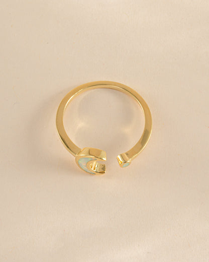 Opal Moon Ring