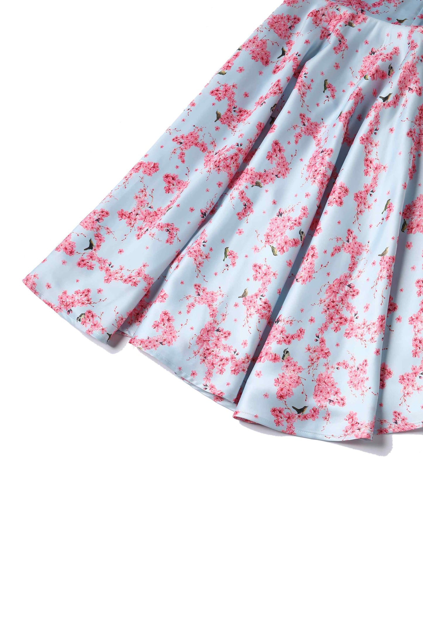 Grace Pastel Cherry Blossom Pleated Bust Dress