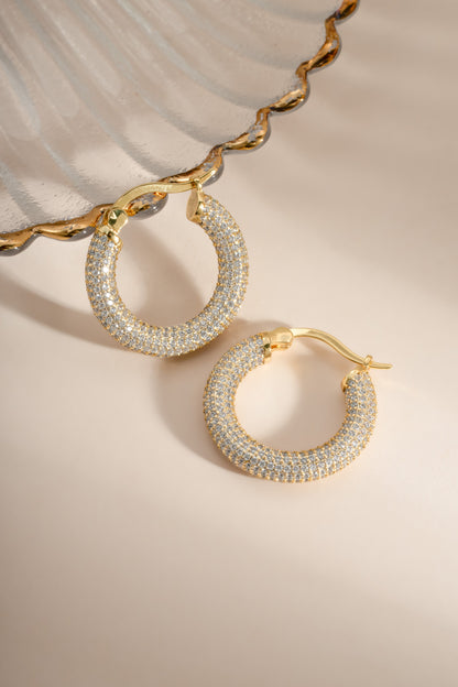 Pavé Tube Hoops