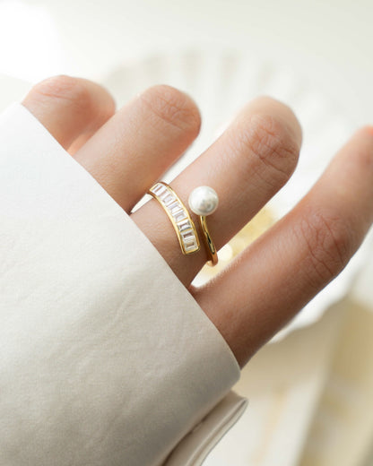 Pearl Baguette Ring