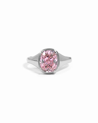 Pink Elongated Cushion Ring