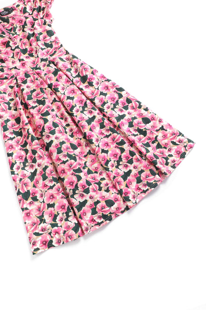 Lily Pink Poppy Off Shoulder Dress