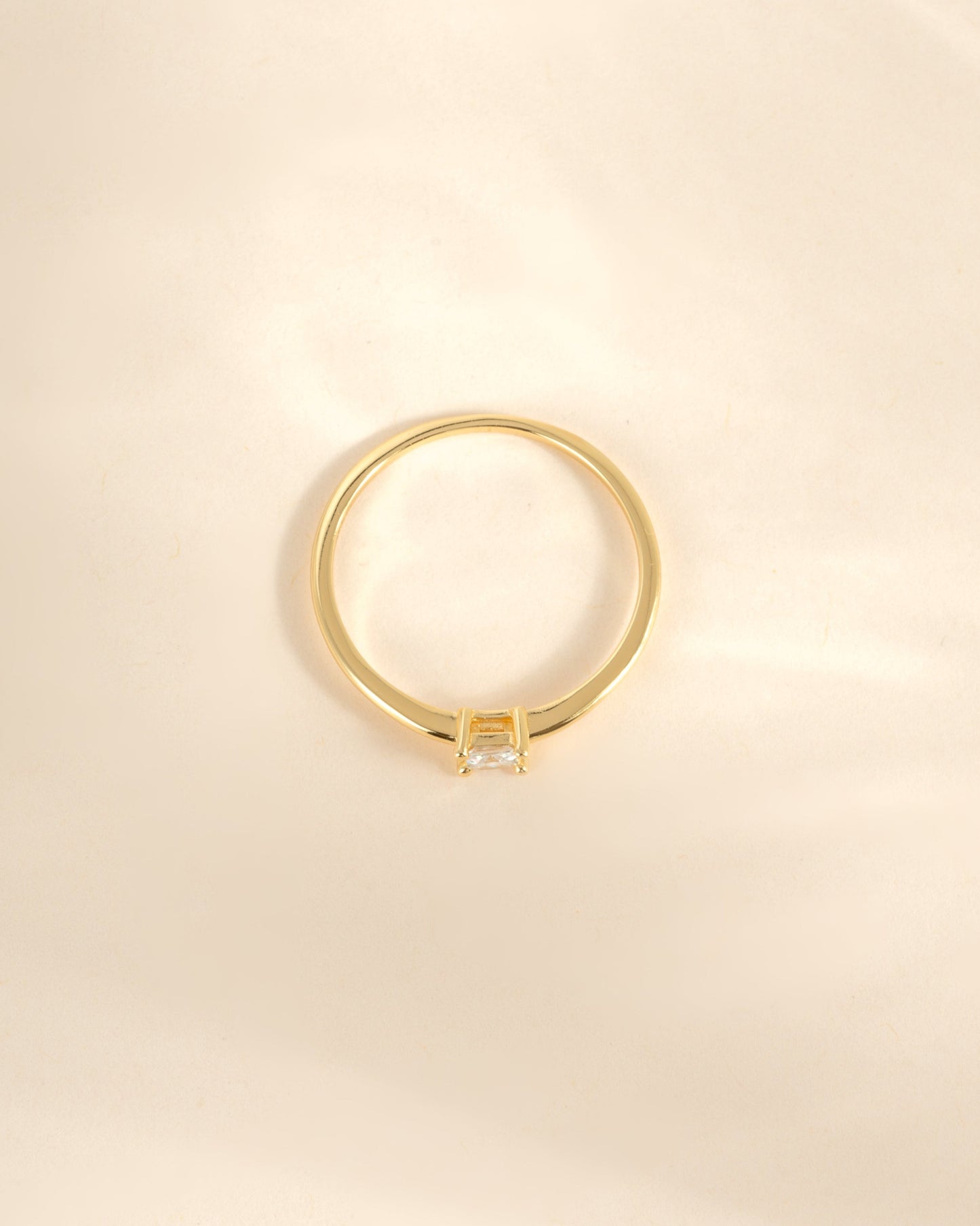 Princess Cut Dainty Ring