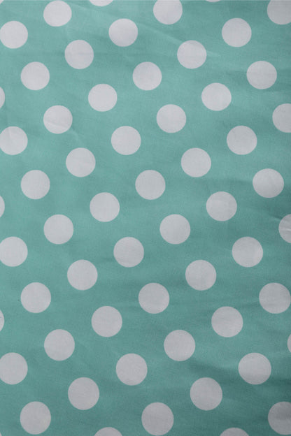 Lily Sage Polka Dot Off Shoulder Dress