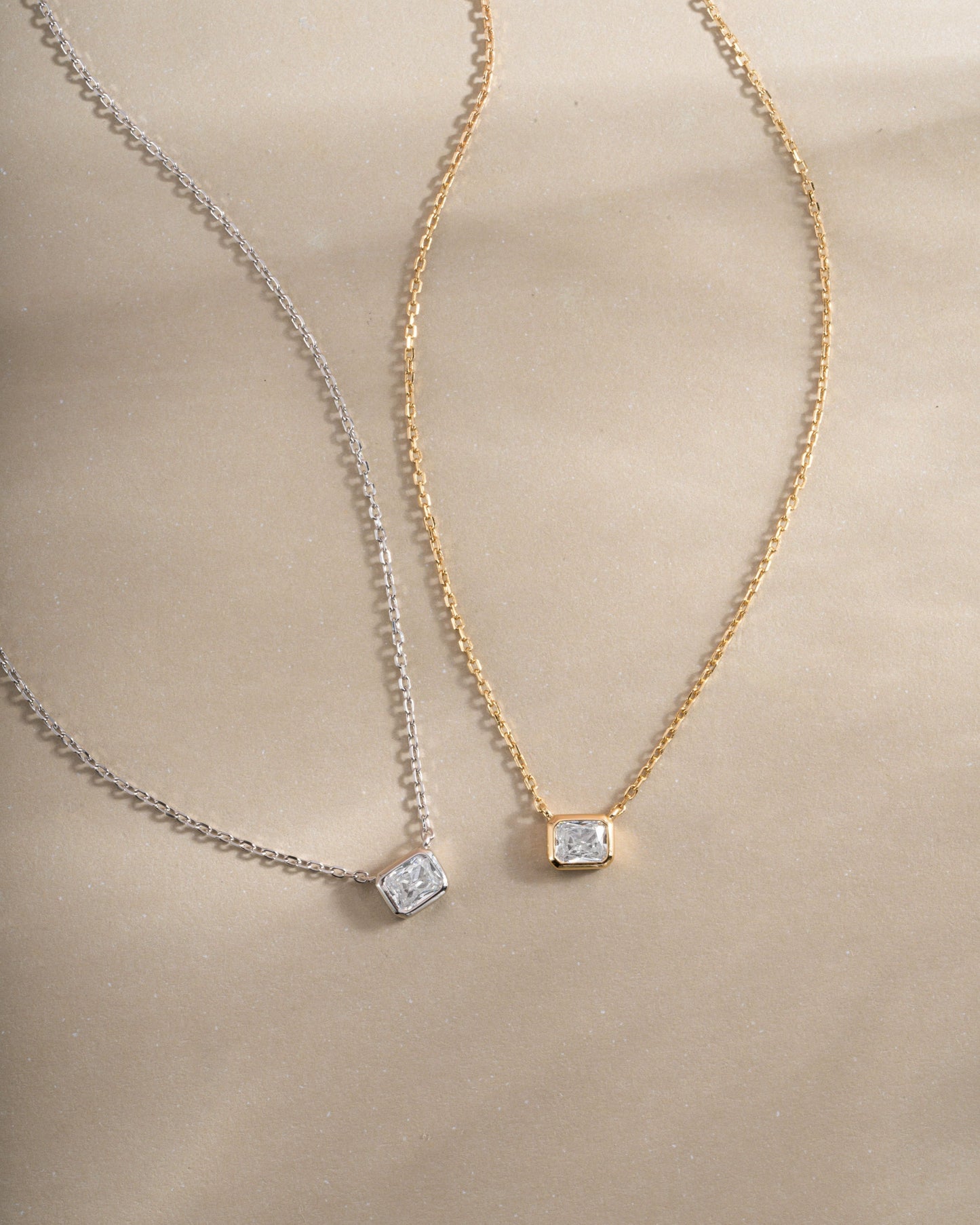 Radiant Bezel Necklace