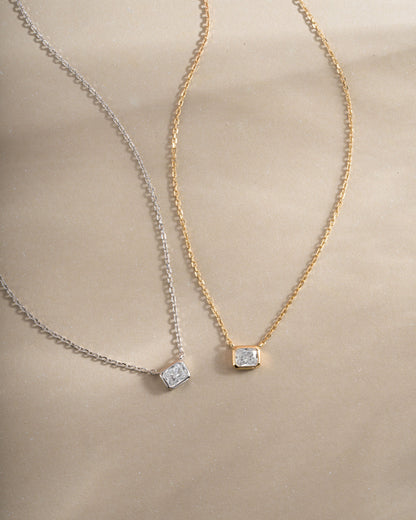 Radiant Bezel Necklace