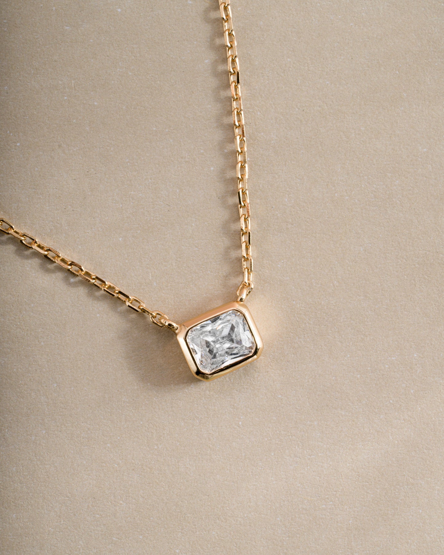 Radiant Bezel Necklace