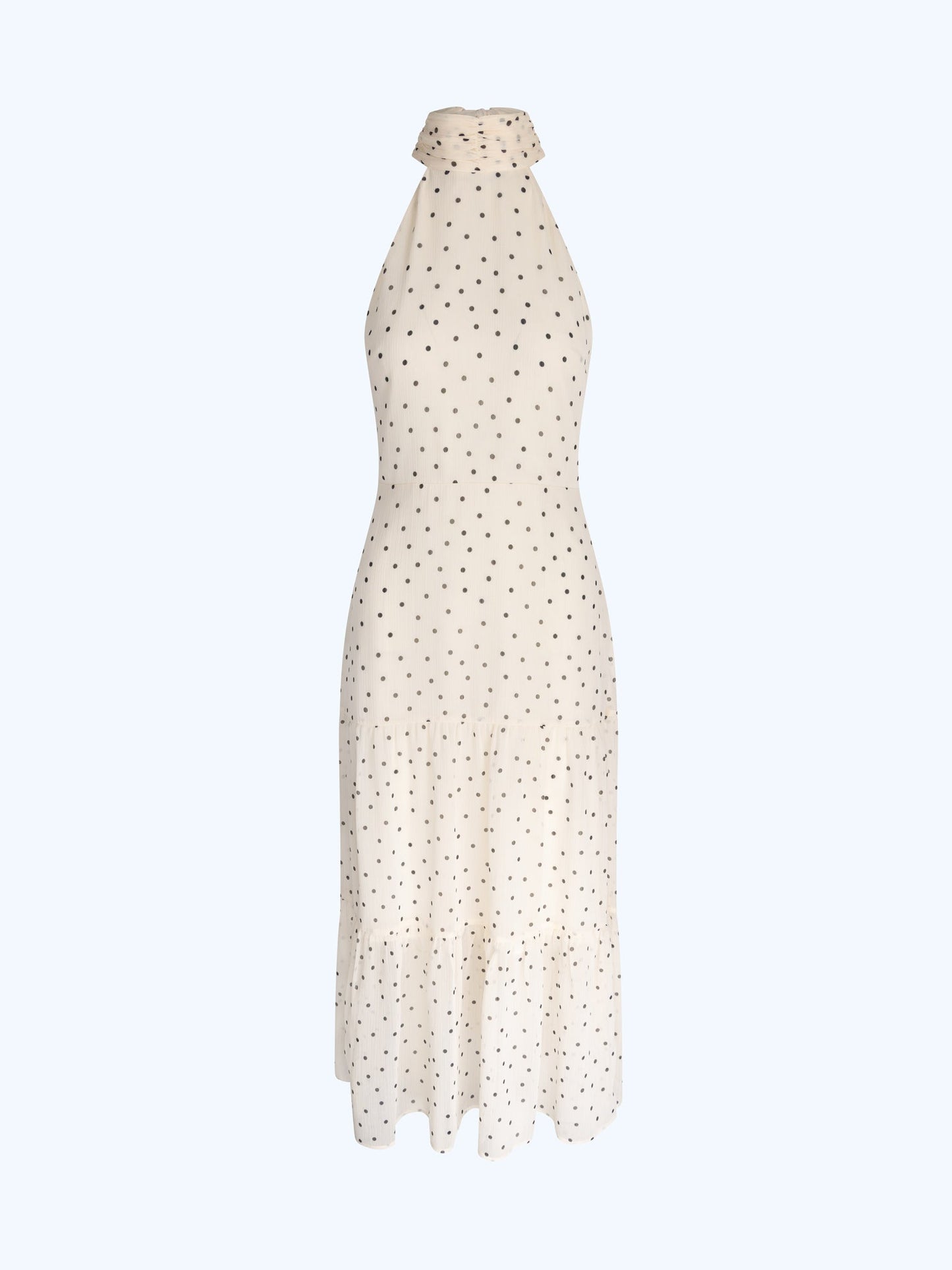 Romeo Dress in White Polka Dot