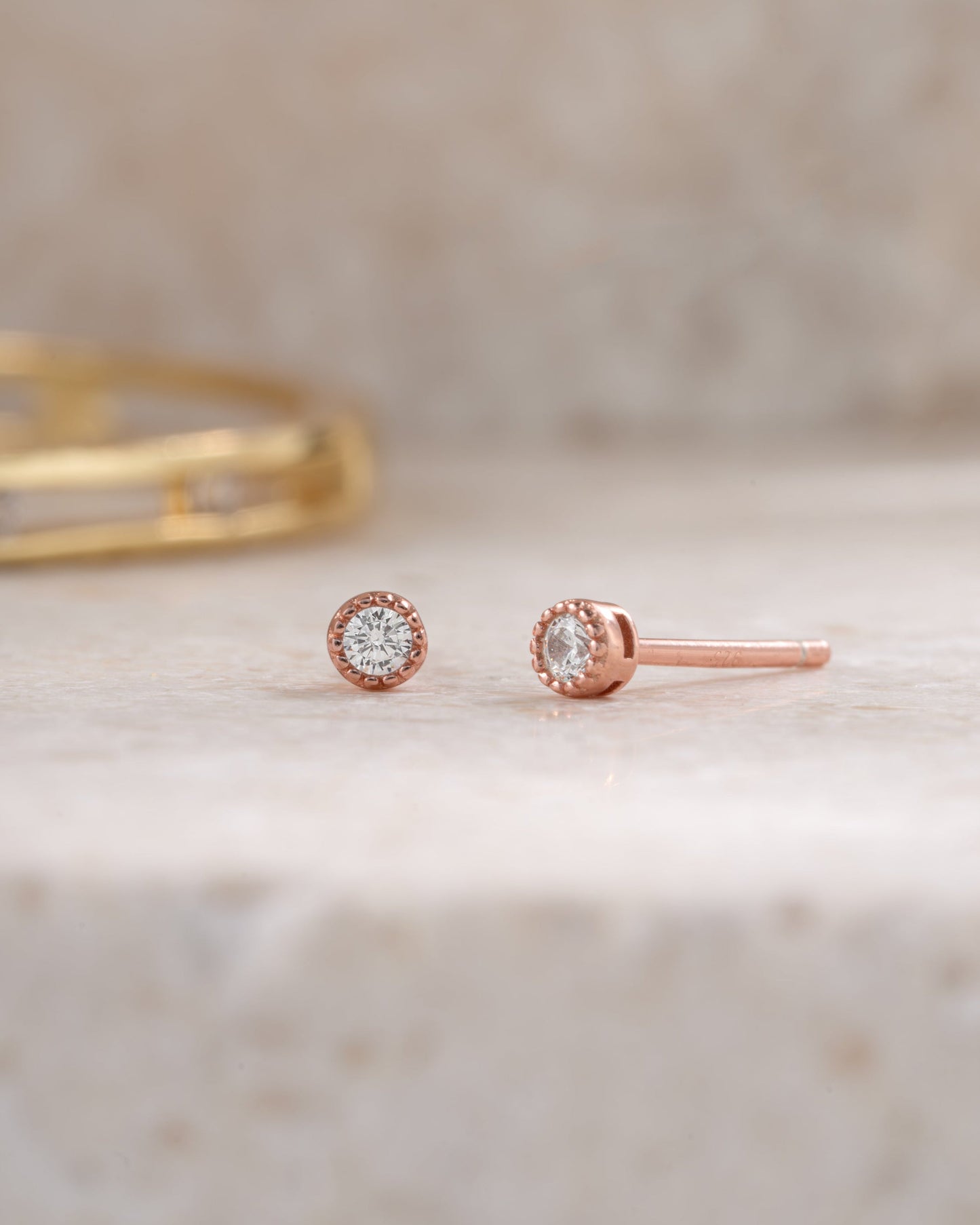 2.5mm Diamond Stud Earrings