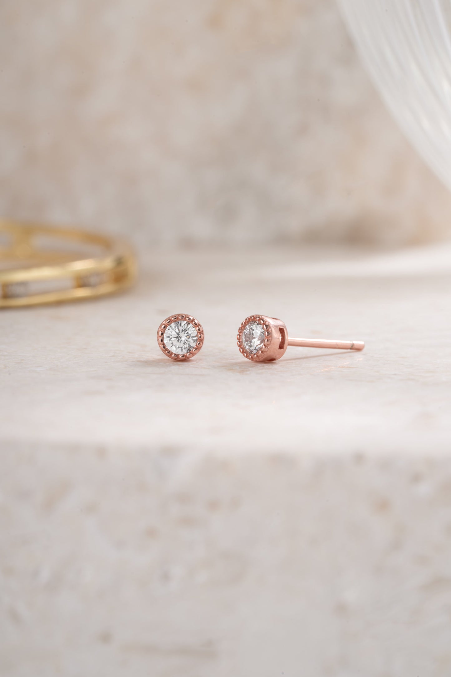 4mm Diamond Stud Earrings