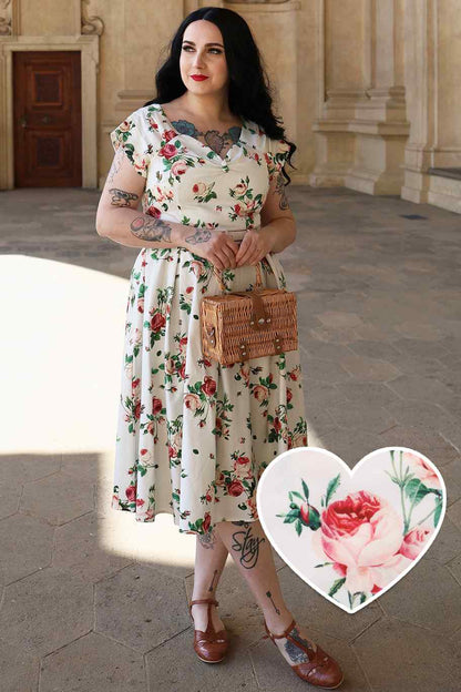 Lily Rose Off Shoulder Midi Dress In White