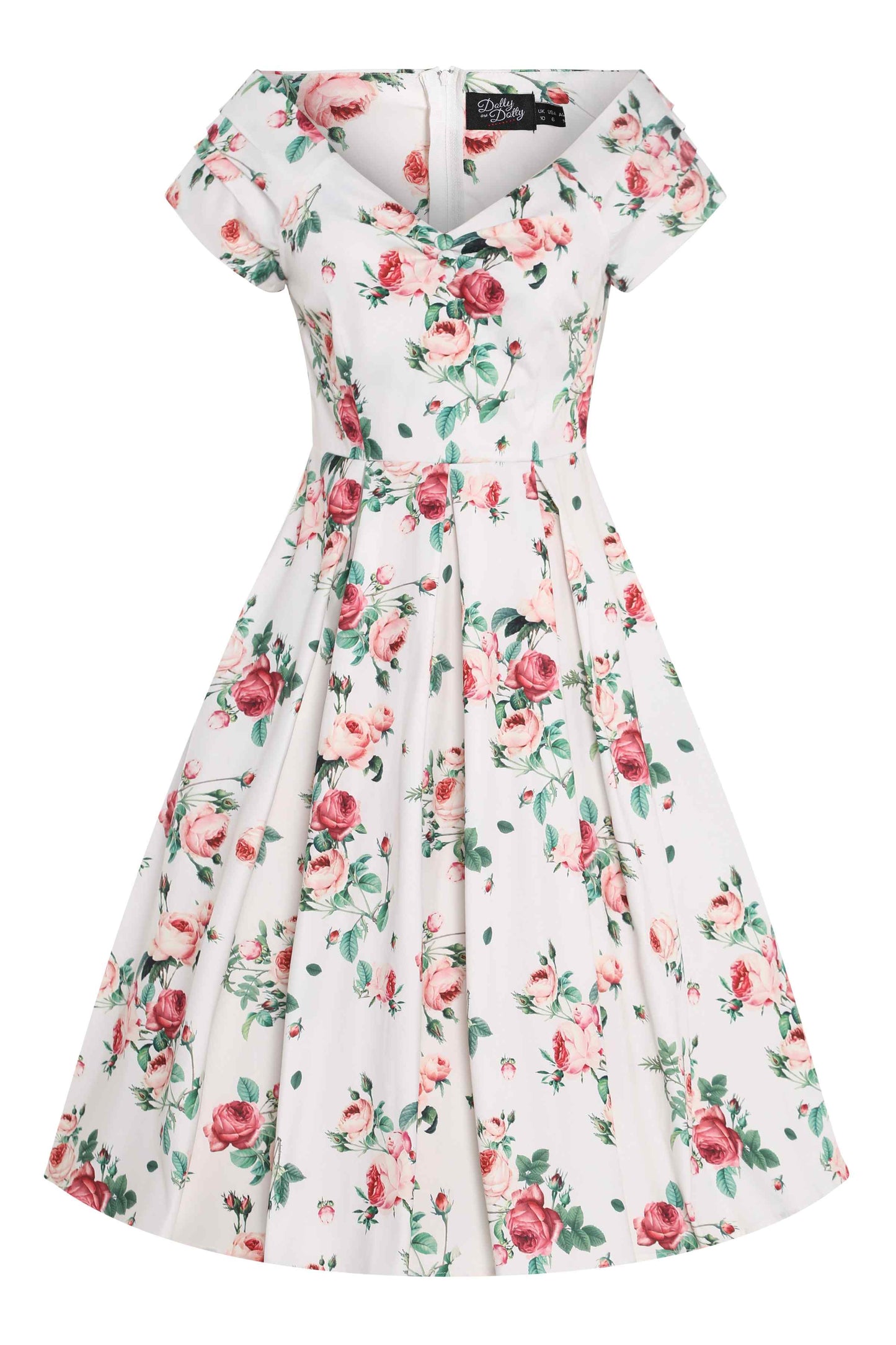 Lily Rose Off Shoulder Midi Dress In White