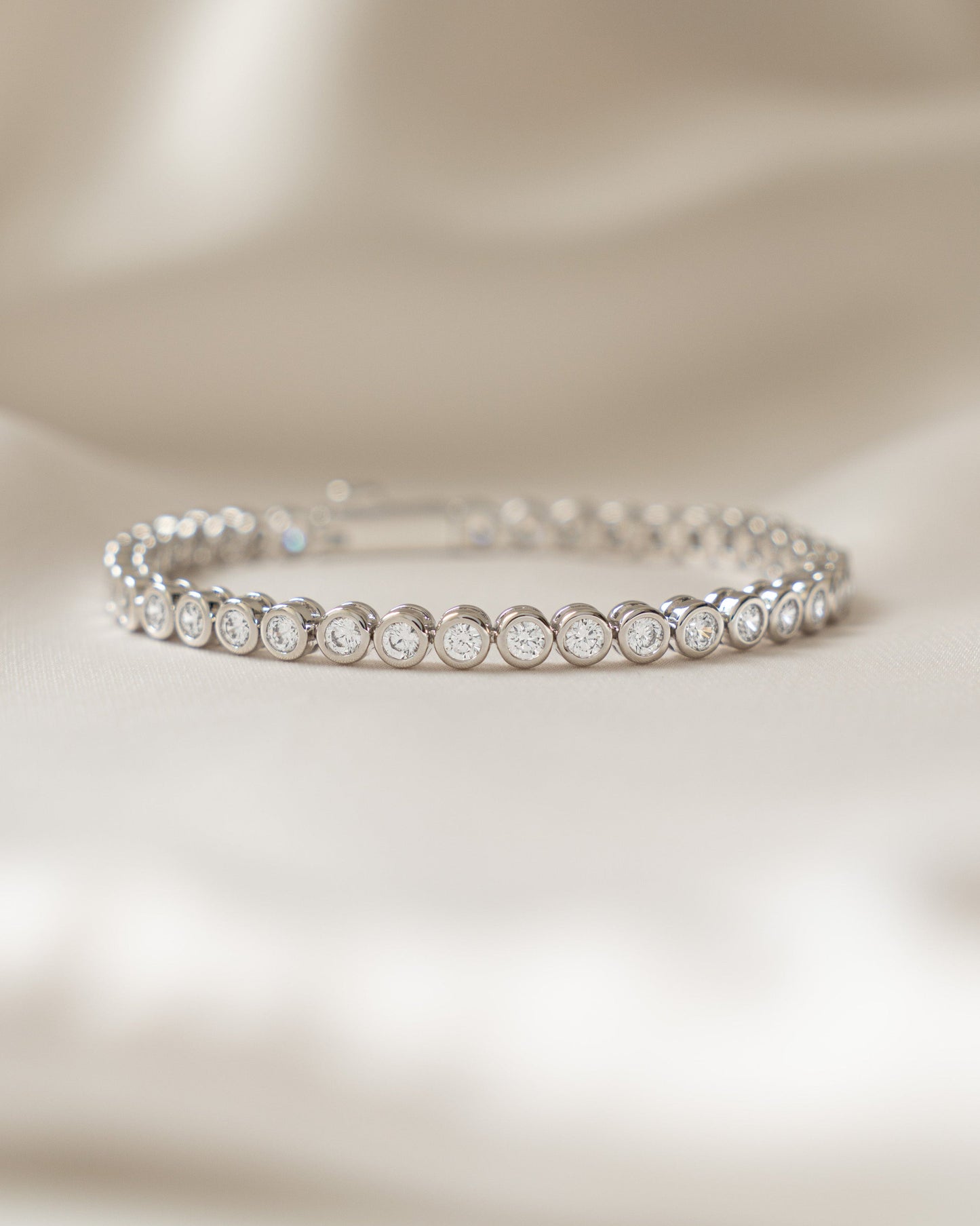 3mm Round Bezel Tennis Bracelet