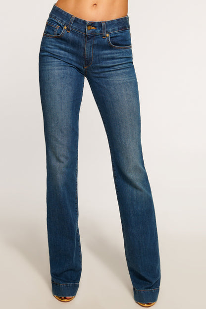 Kyle 5-Pocket Low-Rise Flare Jean