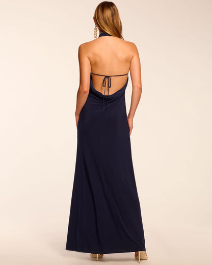 Leora Jersey Halter Maxi Dress