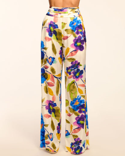 Joss Printed Silk Wide Leg Pant