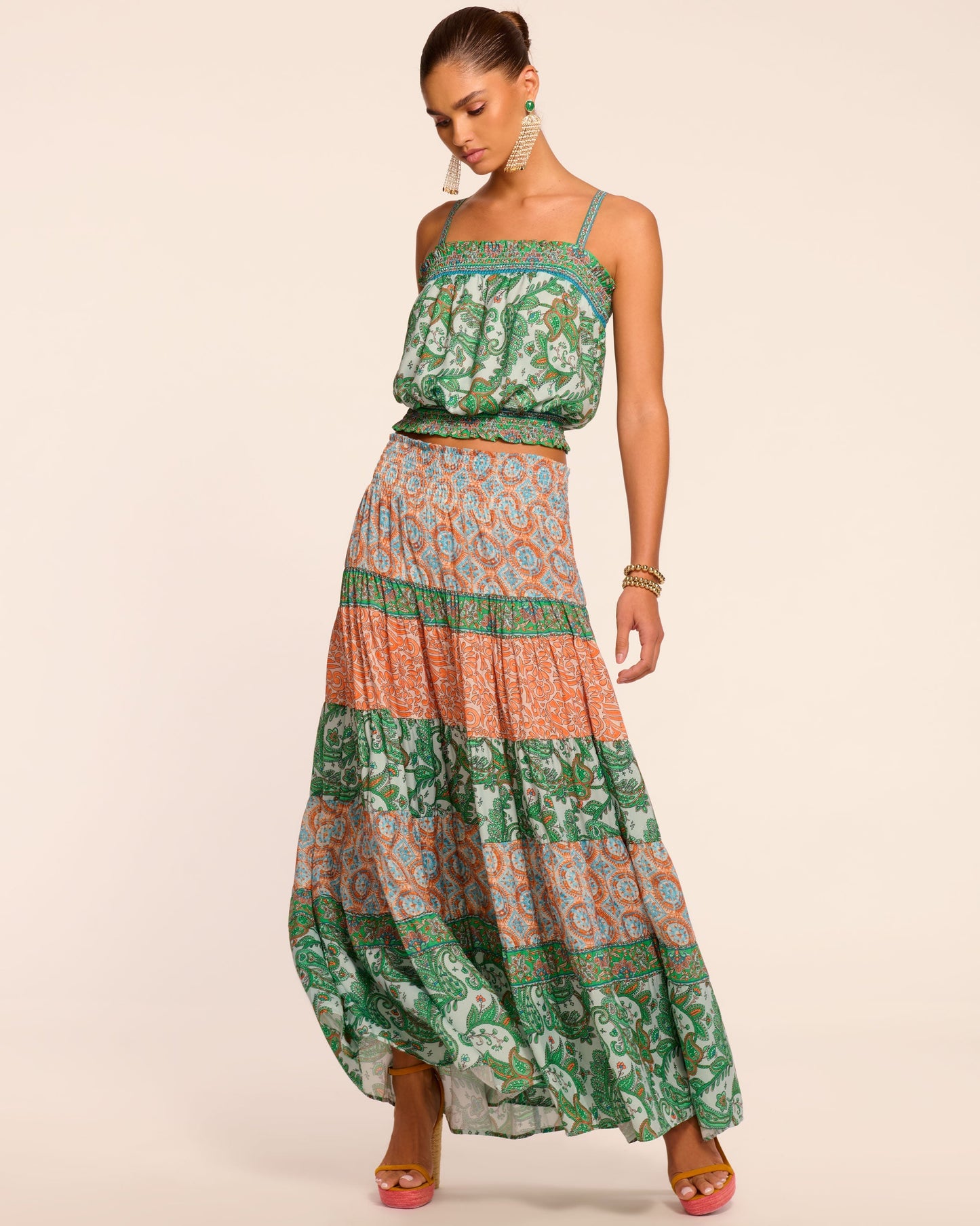 Miley Smocked Sleeveless Crop Top