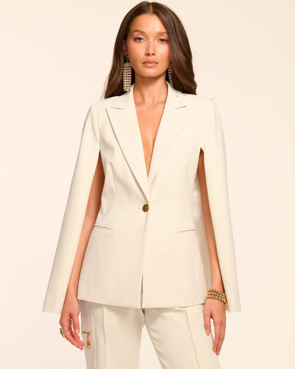 Lucinda Tailored Cape | WINTER WHITE