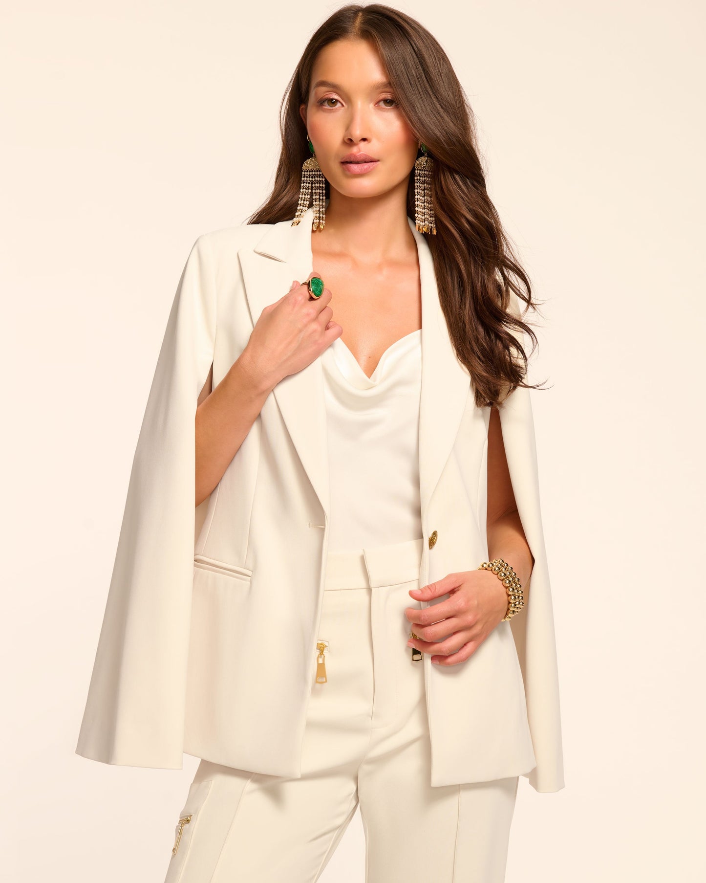 Lucinda Tailored Cape | WINTER WHITE