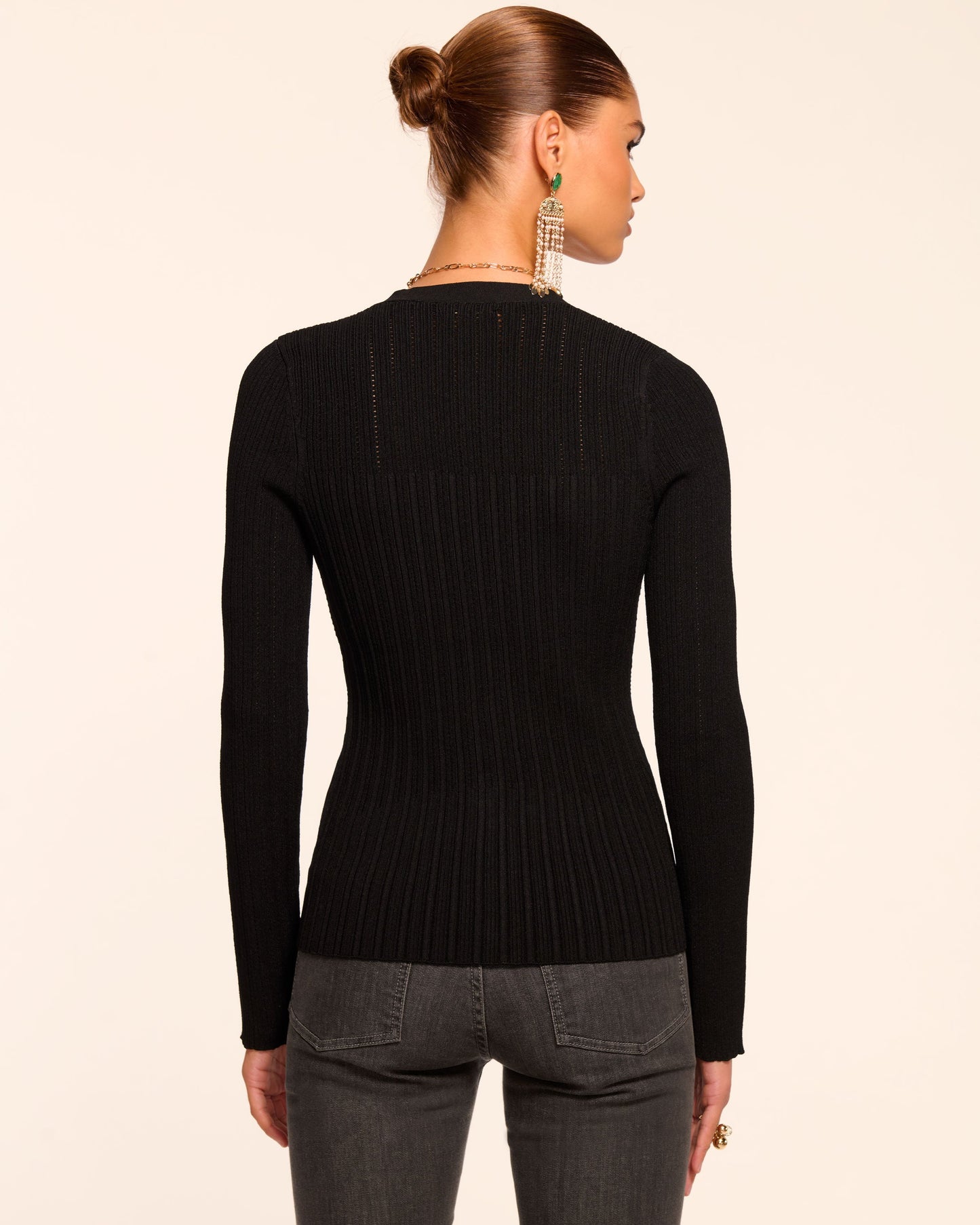 Lorenza Ribbed Knit Cardigan