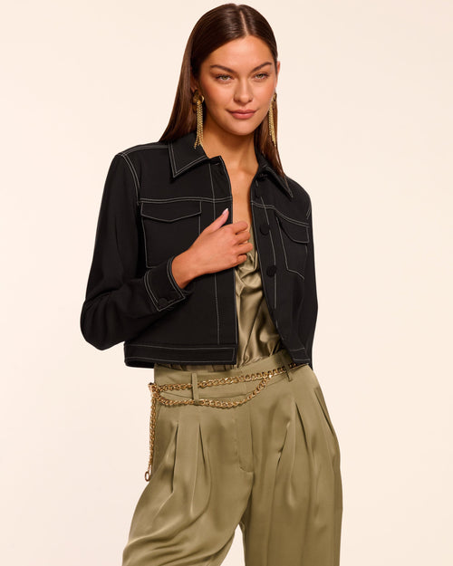 Marrie Stitched Stretch Cotton Jacket