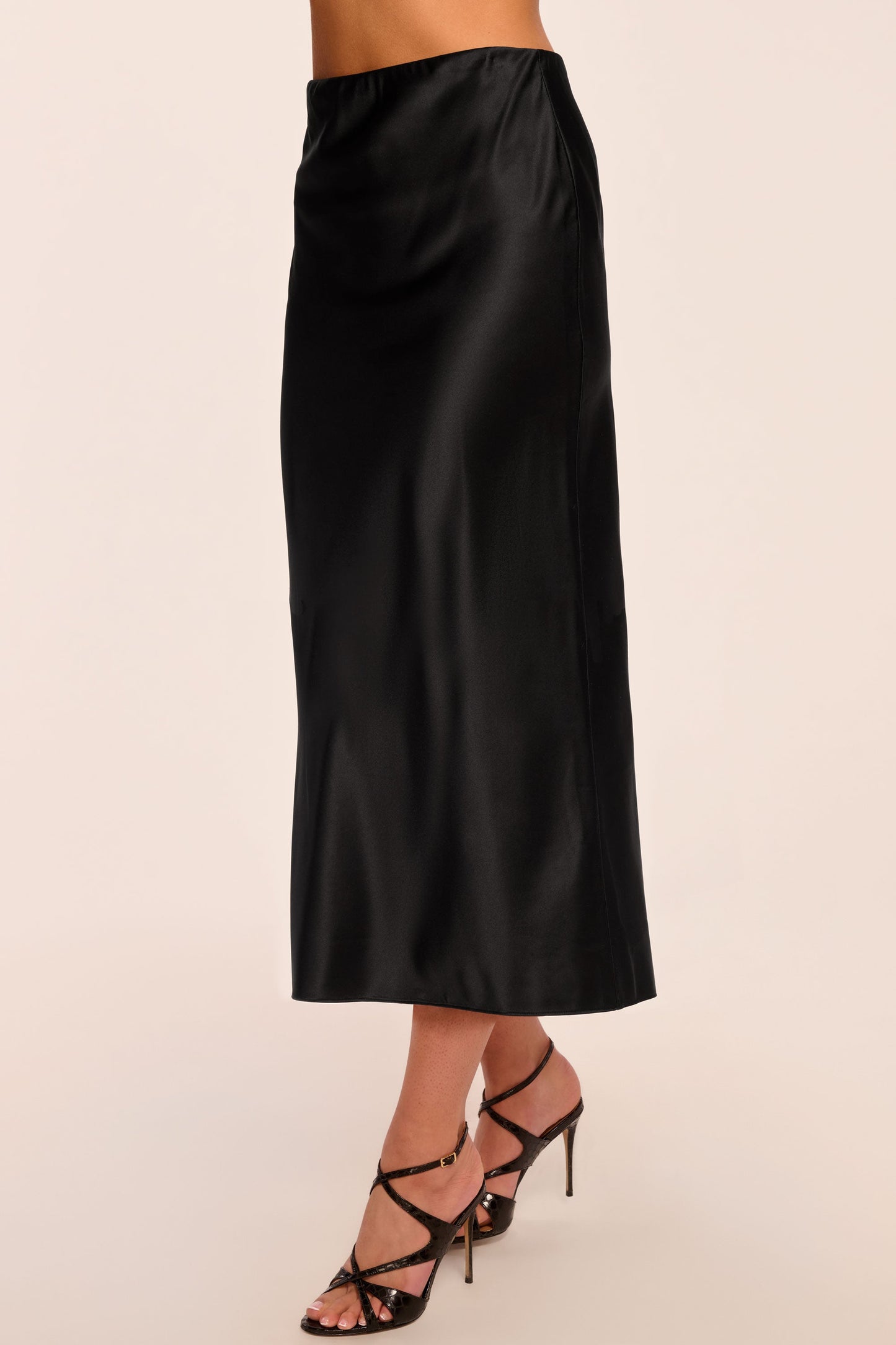 Krisia Silk Slip Midi Skirt