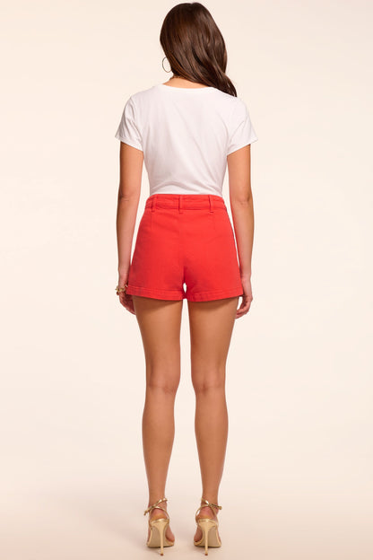 Hilary High Waisted Denim Mini Short
