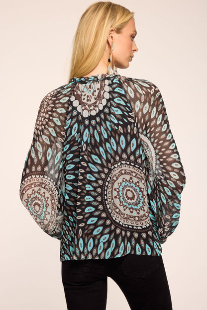 Maisy Printed Silk Top