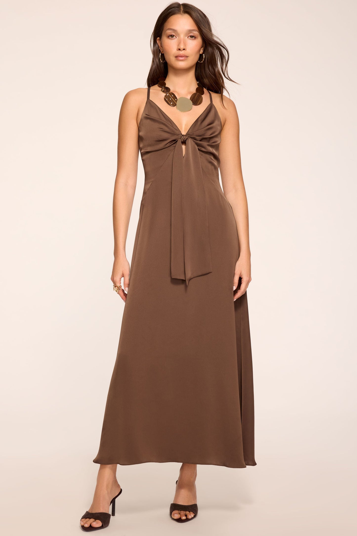 Mckenzie Tie Front Midi Dress