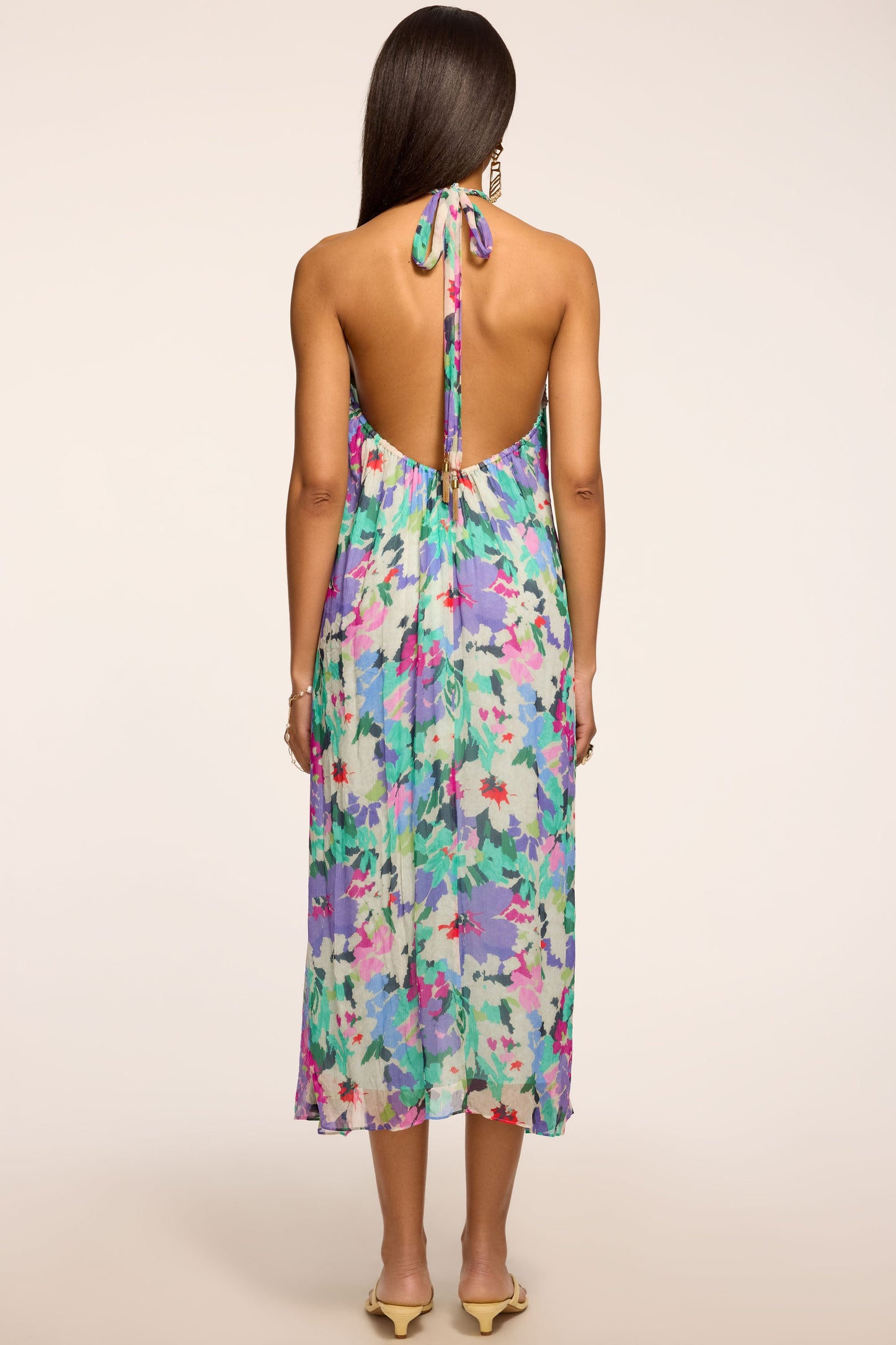 Harley Printed Halterneck Midi Dress