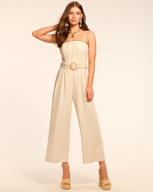 Nadia Linen Cropped Jumpsuit