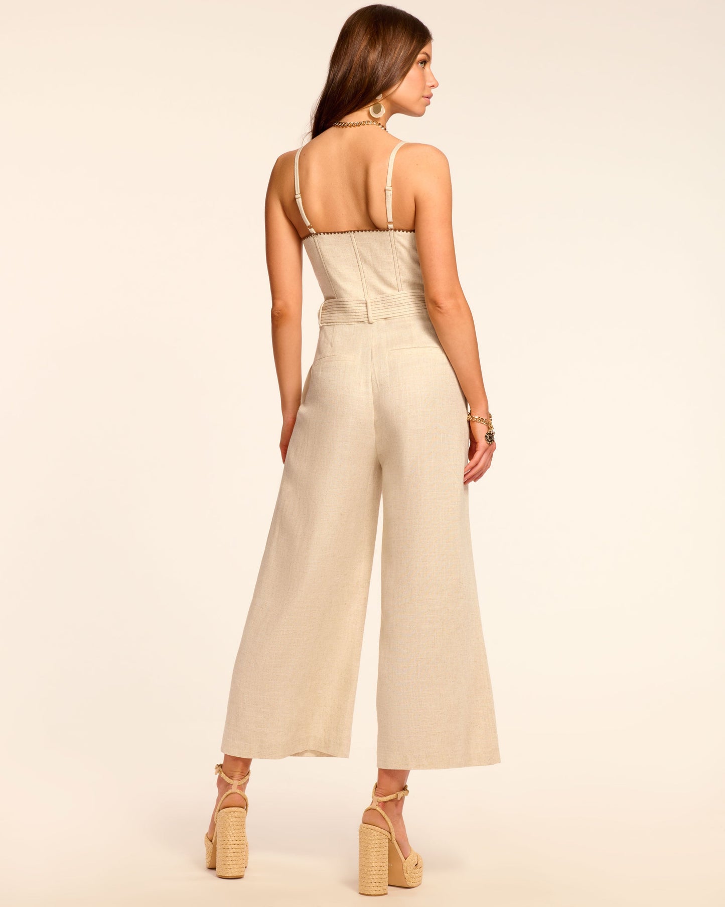 Nadia Linen Cropped Jumpsuit