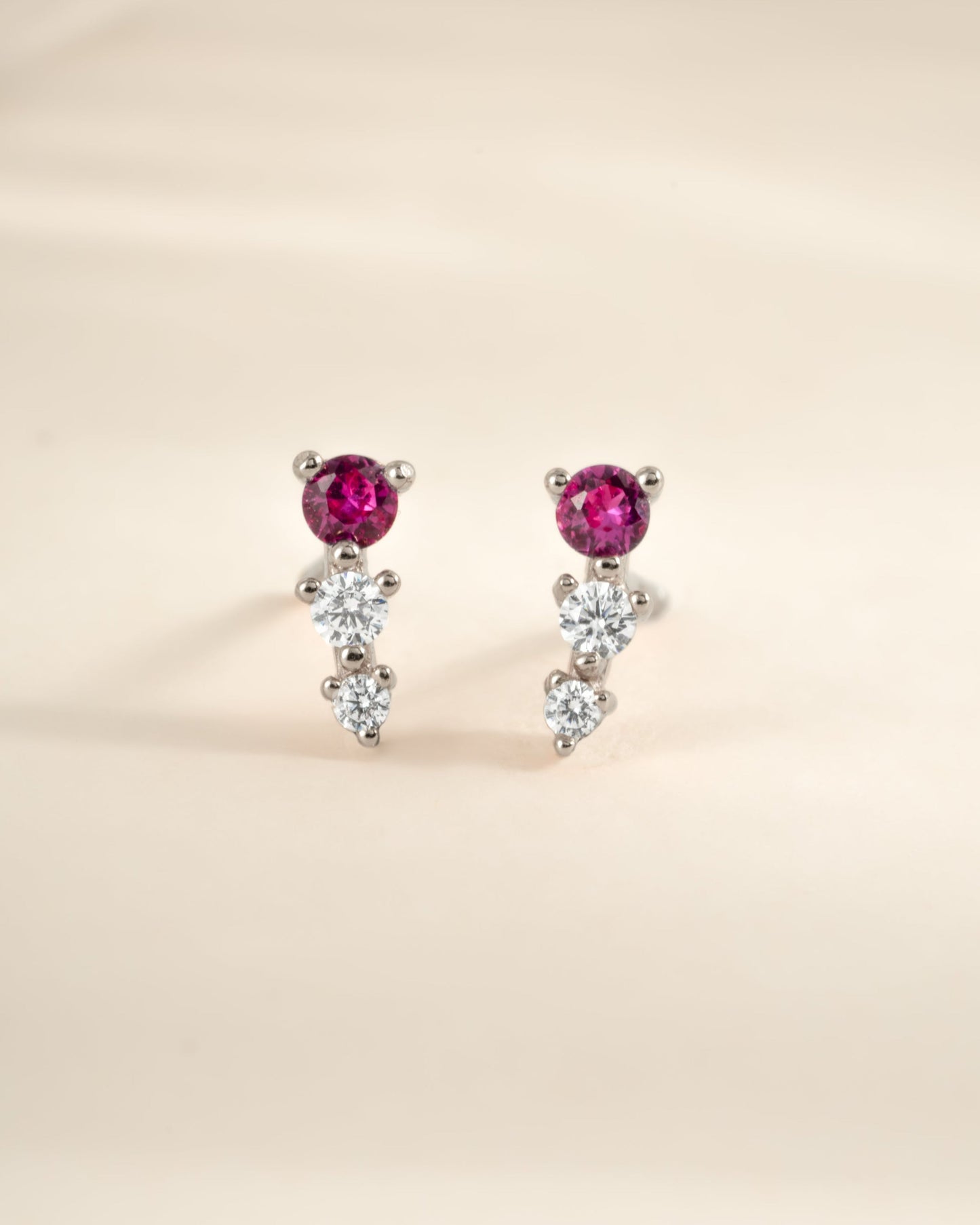 Ruby & Diamond Ear Climber