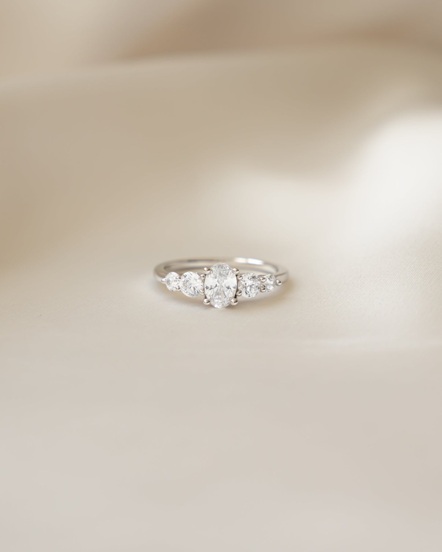 Oval Cluster Ring