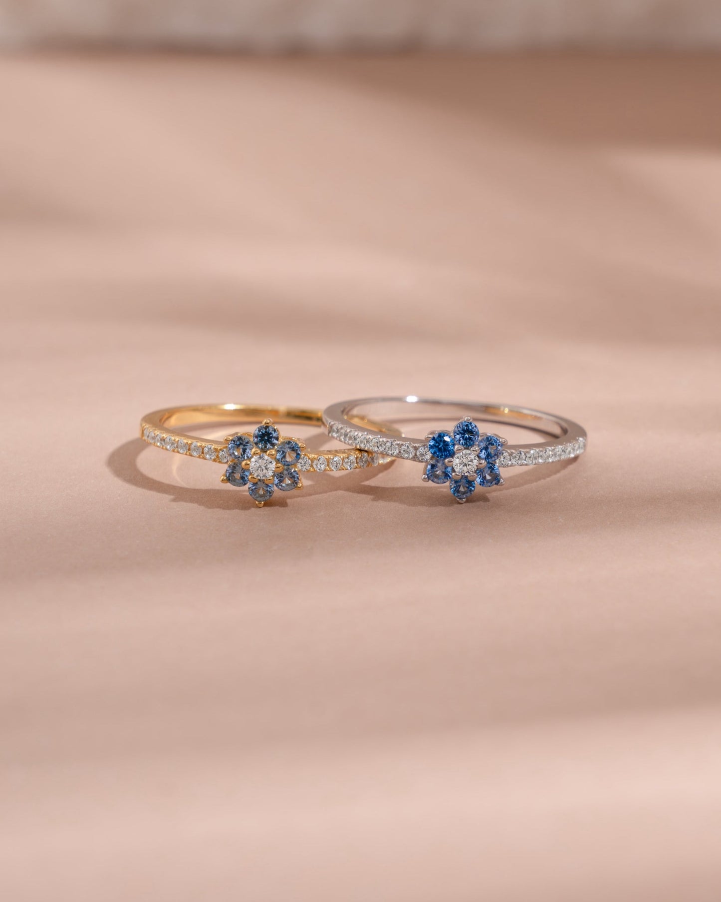 Aquamarine Flower Ring