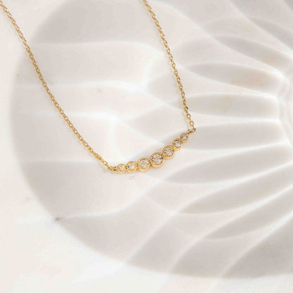 Bezeled Gradient Bar Necklace