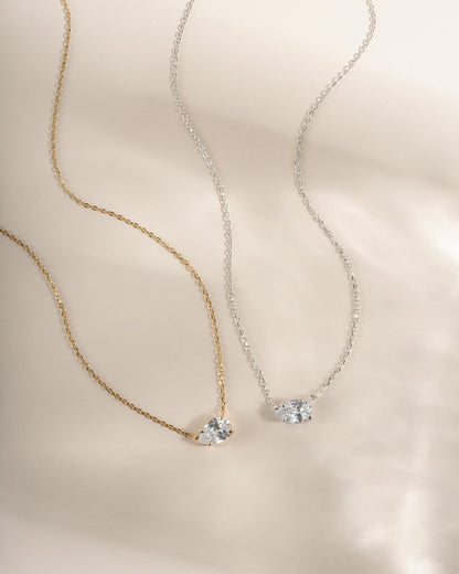 Sideways Pear Necklace