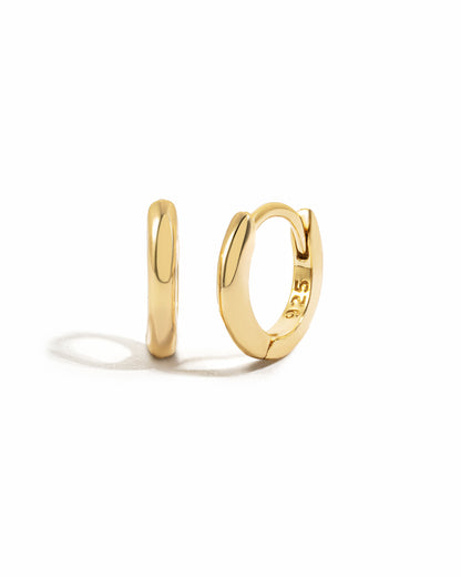 6mm Plain Huggie Hoops