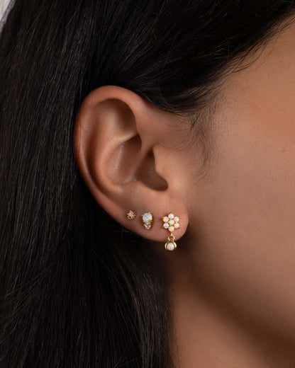 Dangling Opal Stud Earrings